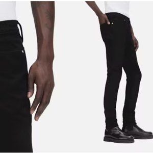 FRAME Men Size 31 L'Homme Skinny Jeans in Noir Black Super Stretch Mid Rise EUC